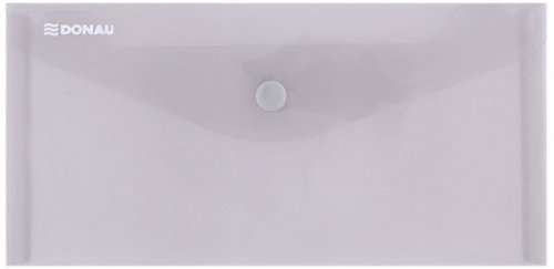 Teczka kopertowa zatrzask, DL, PP, 180mikr, dymna, Donau