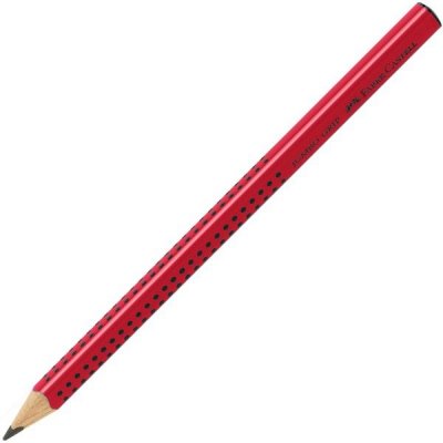 Ołówek Jumbo Grip B czerwony, Faber-Castell