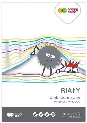Blok techniczny A4 170g 10ark, Happy Color