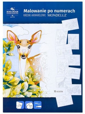 Blok malowanie po numerach A4 20 k. 250g. 10 wzorów, Koh-I-Noor