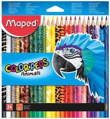 Kredki trójkątne Colorpeps Animal 24-kol. , Maped