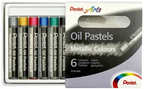 Pastele olejne 6-kol. metaliczne PHN-M6, Pentel