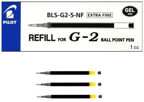 Wkład do długopisu żelowego BLS-G2 czar.do G2, Pilot