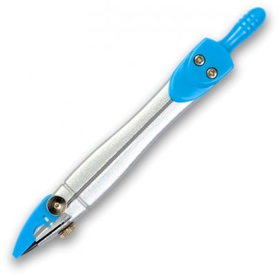 Cyrkiel szkolny z grafitem PC-100 2mm niebieski, Penmate