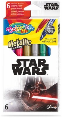 Flamastry 6-kol. metaliczne Disney Kids Star Wars Colorino, Patio
