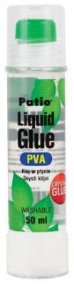 Klej w płynie 50 ml PVA z aplikatorem Crystal Glue , Patio