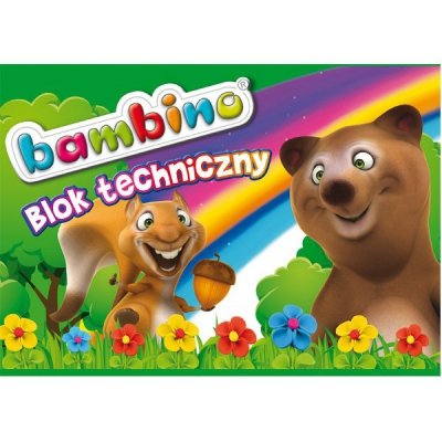 Blok techniczny A4 10 k. Bambino, Unipap