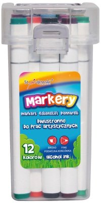 Markery dwustronne 12-kol. Bambino Standard, St.Majewski