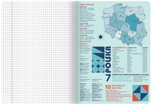 Zeszyt tematyczny A5 60k 70g kratka Geografia 169461, Top-2000