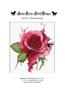 wzór do haftu M2210 - Róża akwarela 