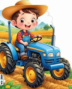 Traktor z rolnikiem