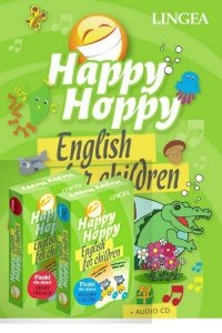 Happy Hoppy. Pakiet edukacyjny dla dzieci do nauki języka angielskiego (książka + CD + 2x fiszki)