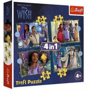 Puzzle 4w1 Marzenia się spełniają Disney Wish