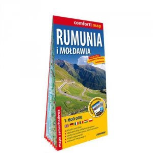 Rumunia i Mołdawia laminowana mapa samochodowo-turystyczna 1:800 000