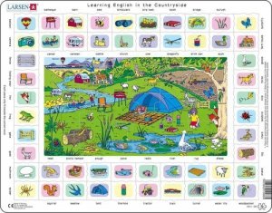 Układanka ramkowa maxi Learning English by the Countryside 70 elementów