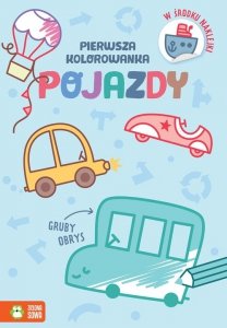 Pierwsza kolorowanka Gruby obrys Pojazdy