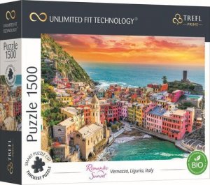 Puzzle 1500  UFT - Romantic Sunset: Vernazza, Liguria, Italy