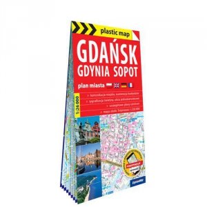 Gdańsk Gdynia Sopot foliowany plan miasta 1:26 000