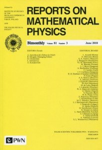 Reports on Mathematical Physics 81/3 2018 Kraj