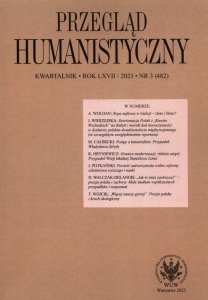 Przegląd Humanistyczny 2023/3