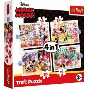 Puzzle 4w1 Minnie z przyjaciółmi