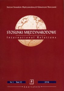 Stosunki międzynarodowe Nr 3 Tom 52 2016