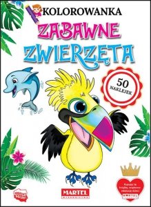 Kolorowanka. Zabawne zwierzęta z naklejkami
