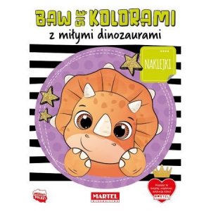 Baw się kolorami z miłymi dinozaurami z naklejkami