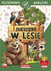 Kolorowanka z naklejkami Zwierzątka w lesie