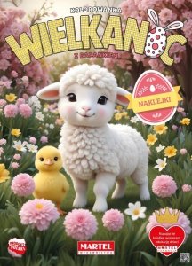 Kolorowanka z naklejkami. Wielkanoc z barankiem