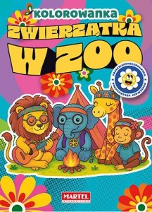 Kolorowanka z naklejkami Zwierzątka w zoo