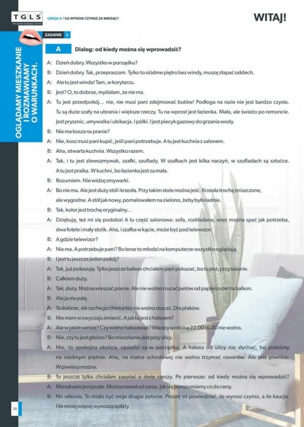 Witaj! Komunikacja w języku polskim dla obcokrajowców. Poziom A2 część 2. Podręcznik i zeszyt ćwiczeń + suplement praca na poziomie B1