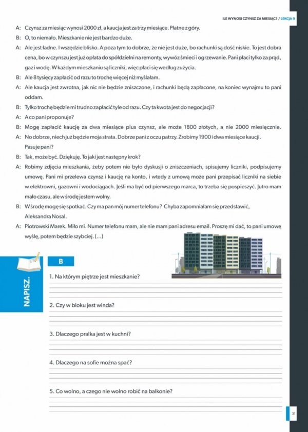 Witaj! Komunikacja w języku polskim dla obcokrajowców. Poziom A2 część 2. Podręcznik i zeszyt ćwiczeń + suplement praca na poziomie B1 (EBOOK)