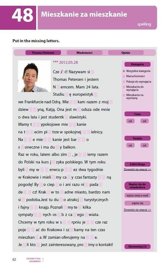 Testuj swój polski. Gramatyka 1