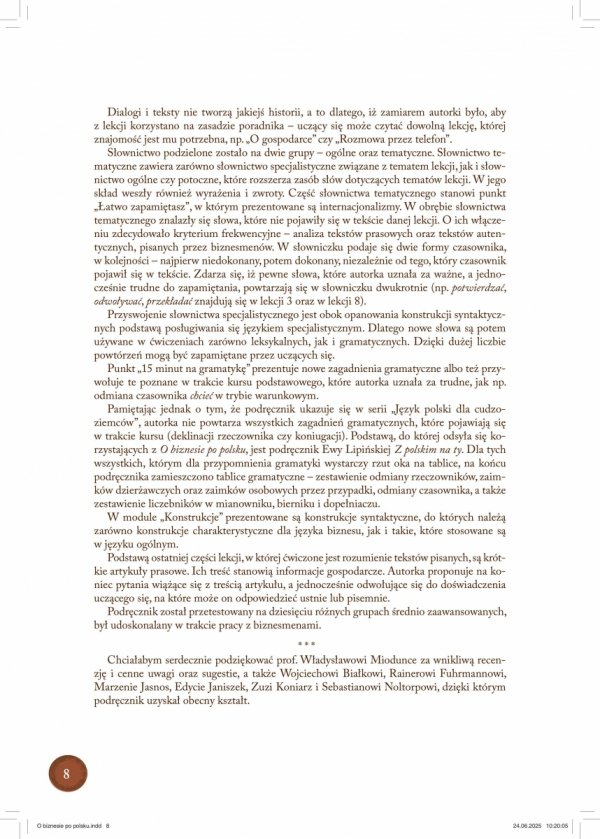 O biznesie po polsku. Podręcznik do nauki języka polskiego. Wprowadzenie do języka biznesu. (B1-B2) Wyd. 2 poprawione