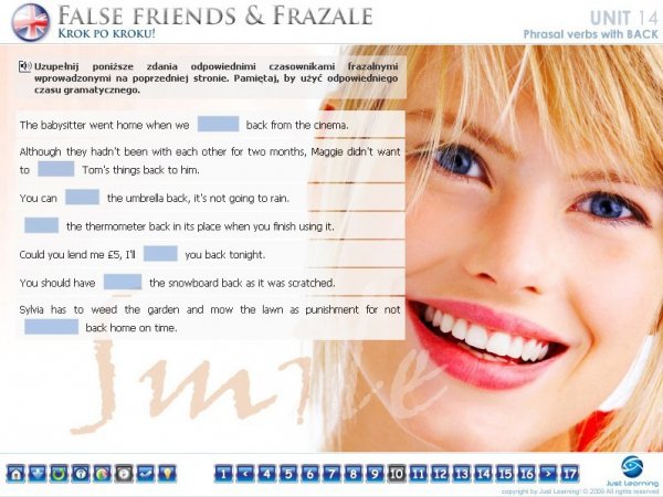 Be Inspired! Słownictwo false friends &amp; phrasal verbs. Interaktywny kurs komputerowy - krok 3
