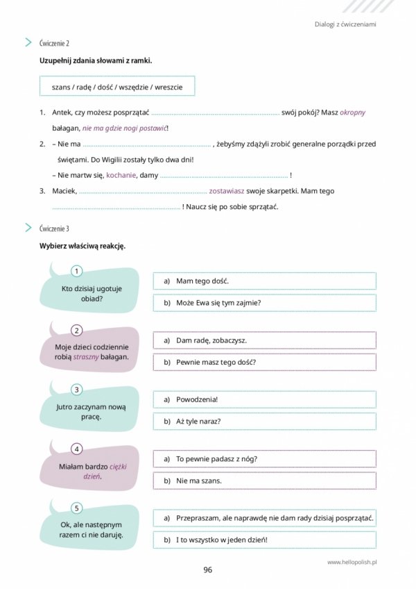 Dialogi z ćwiczeniami. Poziom A2-B1 (EBOOK PDF)