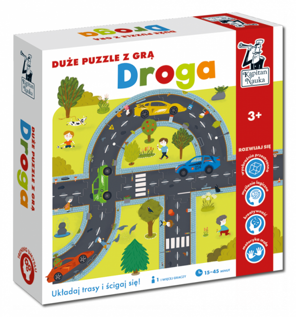 Kapitan Nauka. Duże puzzle z grą. Droga. 3+