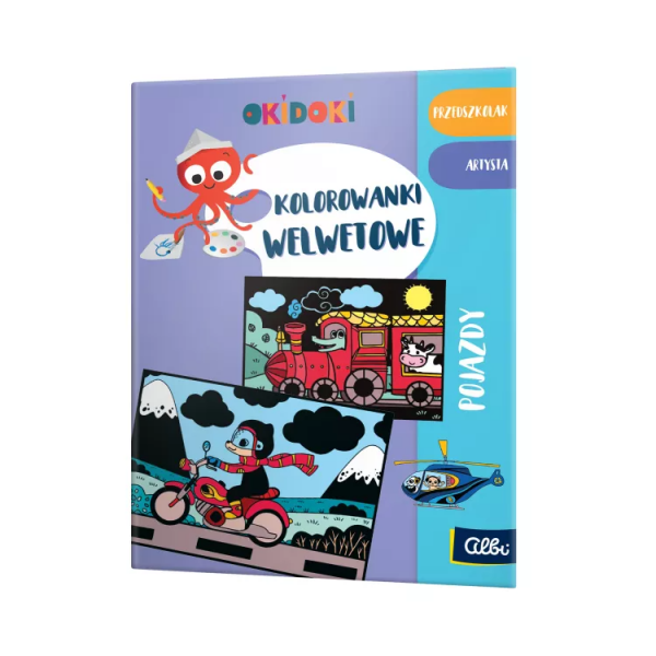 Kolorowanki welwetowe. Pojazdy 3+ . Okidoki