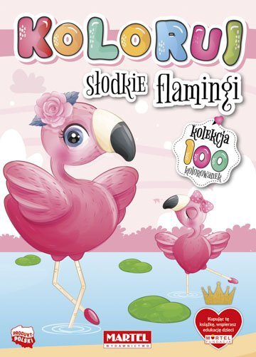 Koloruj. Słodkie flamingi