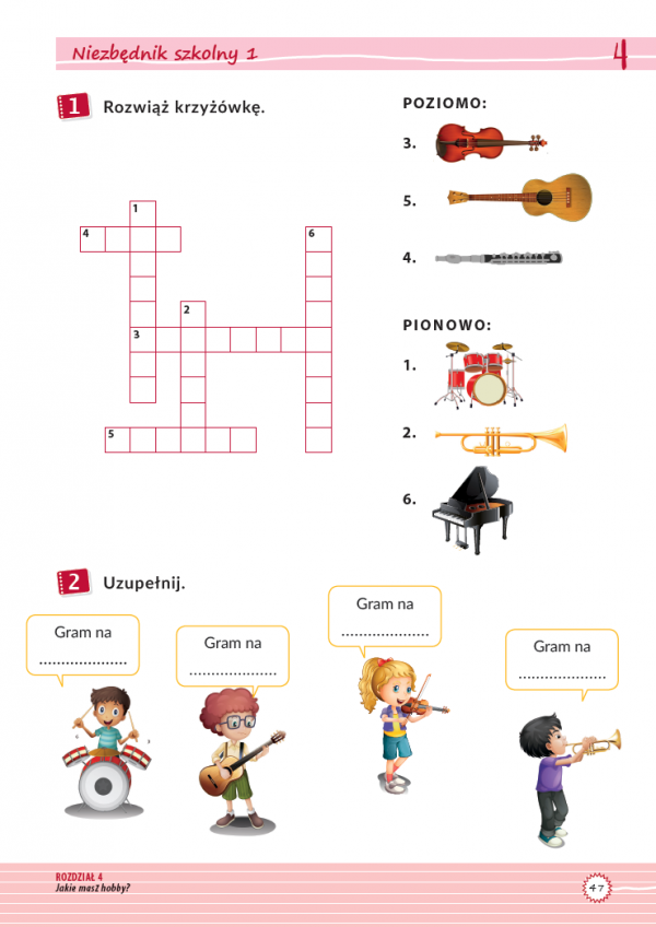 Polski w szkole. Zeszyt ćwiczeń do nauki języka polskiego jako obcego dla dzieci (7-10 lat)