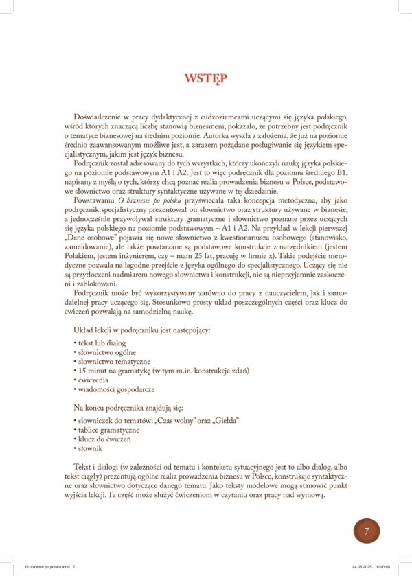 O biznesie po polsku. Podręcznik do nauki języka polskiego. Wprowadzenie do języka biznesu. (B1-B2) Wyd. 2 poprawione