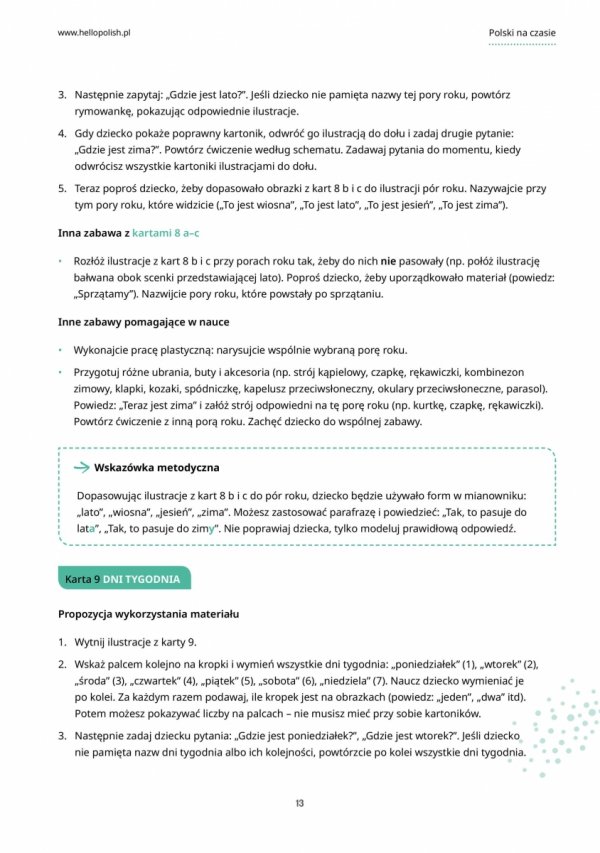 Polski na czasie. Zabawy językiem polskim dla dzieci w wieku przedszkolnym i wczesnoszkolnym