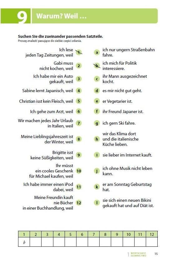 TESTE DEIN DEUTSCH. Wortschatz 1. Słownictwo 1 