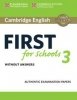 Cambridge English First for Schools 3 SB no answers 