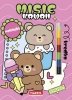 Kolorowanka z kredką modułową i naklejkami. Kawaii Misie 