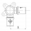 Kolano pex naścienne przelotowe zaprasowywane 1/2x16