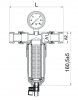 Filtr do wody mechaniczny samoczyszczący z manometrem i płukaniem 1 cal 