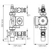 Grupa mieszająca do rozdzielacza 1 z zaworem termostatycznym 3-drogowym i pompą elektroniczną 25-6 130