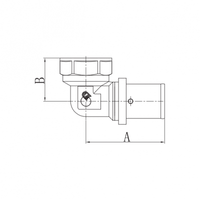 Kolano pex zaciskane 25x3/4 GW